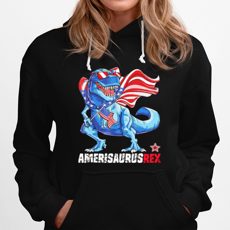 American Flag Amerisaurus Rex Hoodie