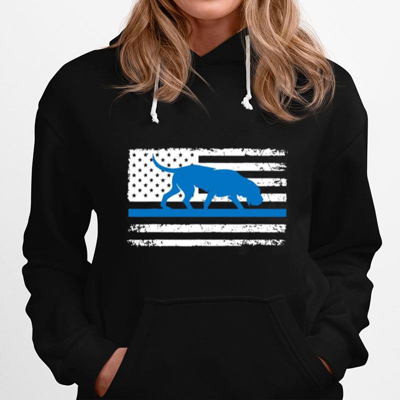 American Flag Bloodhound K9 Police Thin Blue T-Shirt