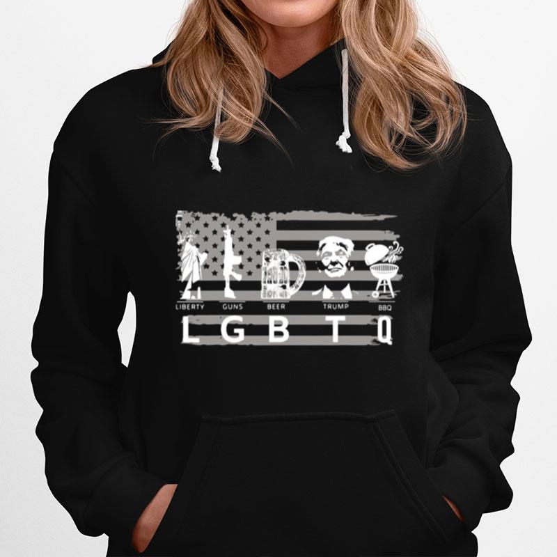 American Flag Liberty Guns Beer Trump Bbq T-Shirt