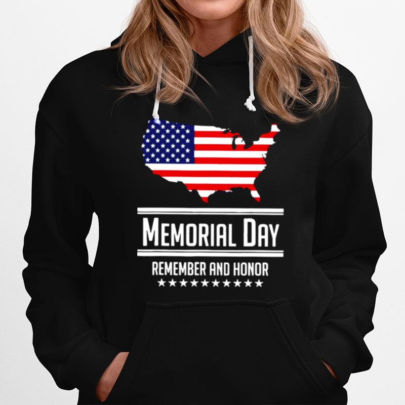 American Flag Memorial Day Remember And Honor Hoodie