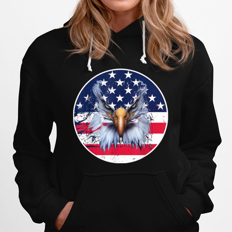 American Flag Patriotic Eagle 4Th Of July Hoodie