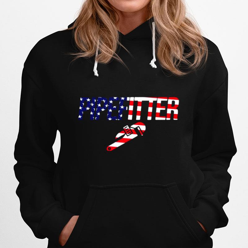 American Flag Pipefitter Pipefitting Plumbing Plumber Hoodie