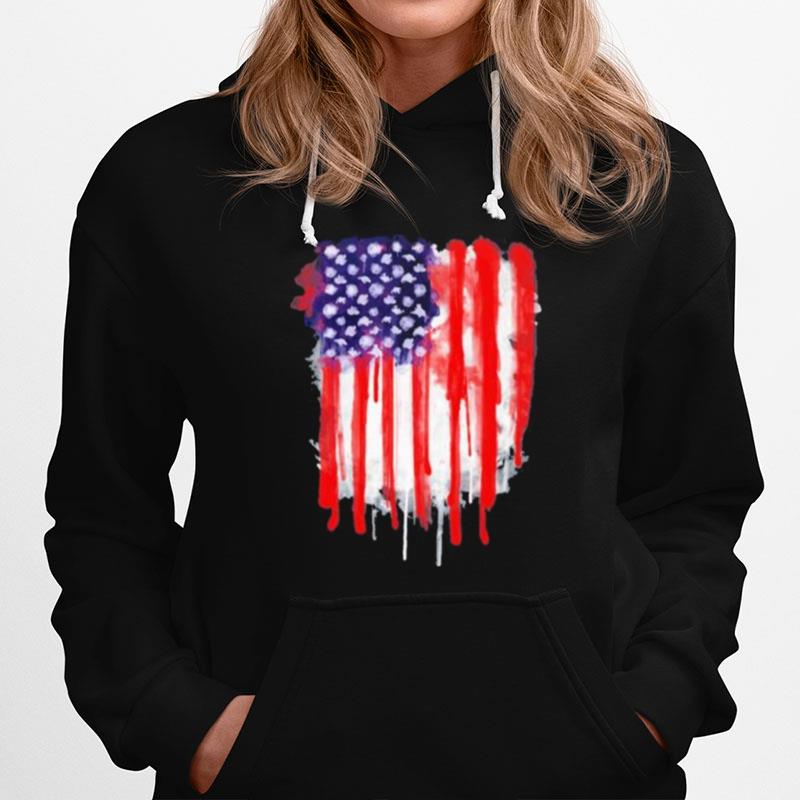 American Spatter Flag Hoodie