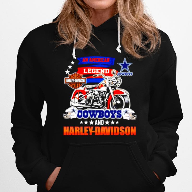 An American Legend Dallas Cowboys And Harley Davidson T-Shirt