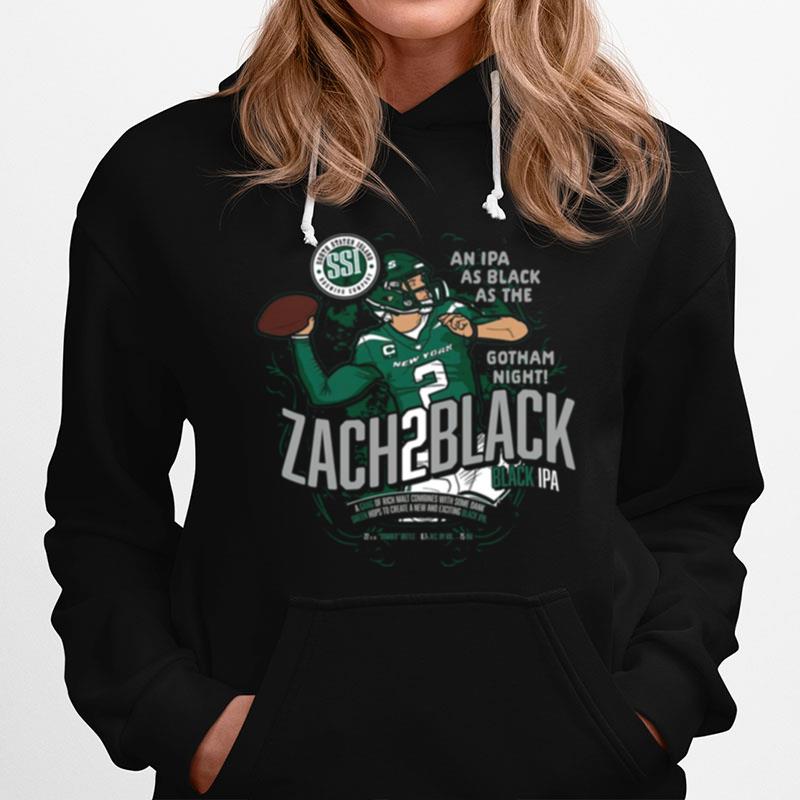 An Ipa As Black As The Gotham Night Zach Wilson Black Ipa Hoodie