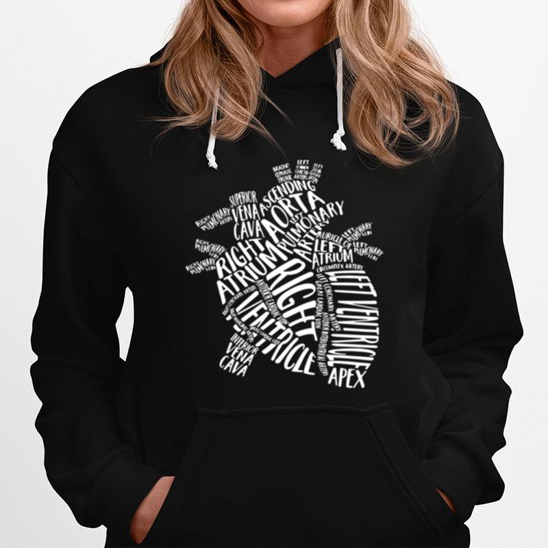 Anatomical Heart Medical Parts Of Heart Anatomy Gift Essential Hoodie