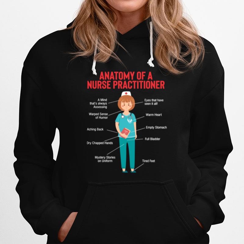 Anatomy Of A Nurse Practitioner Rn Nursing Humor Hoodie
