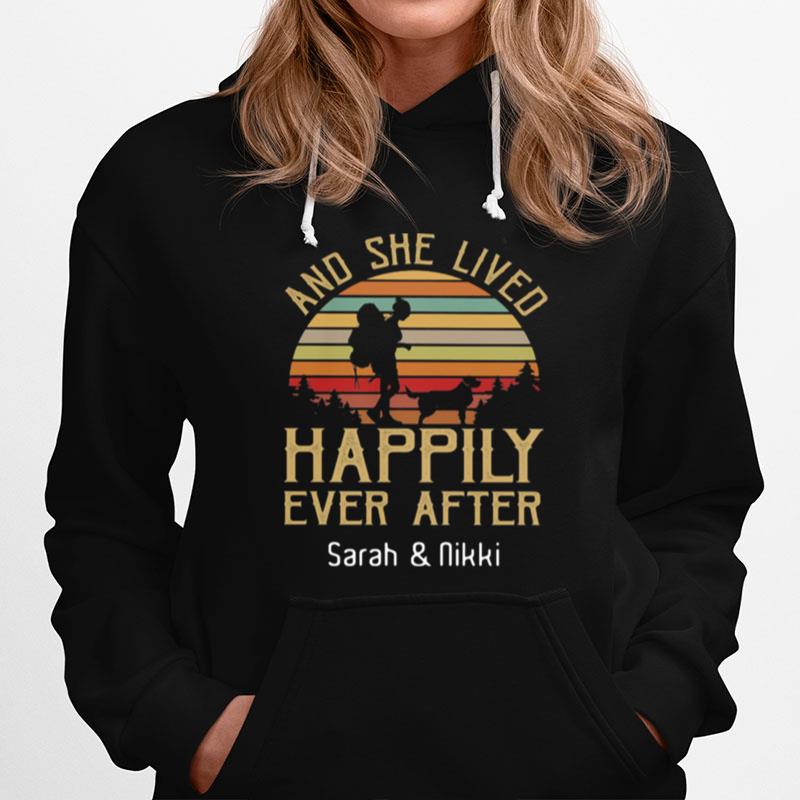 And She Lived Happily Ever After Sarah And Nikki Vintage Sunset Hoodie