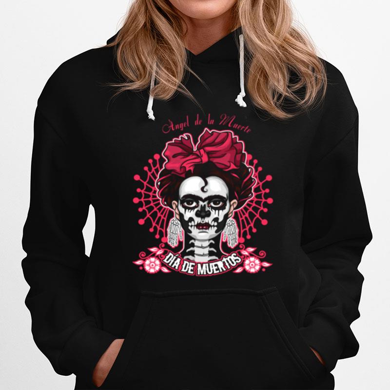 Angel De La Muerte Dia De Muertos Skull Girl T-Shirt