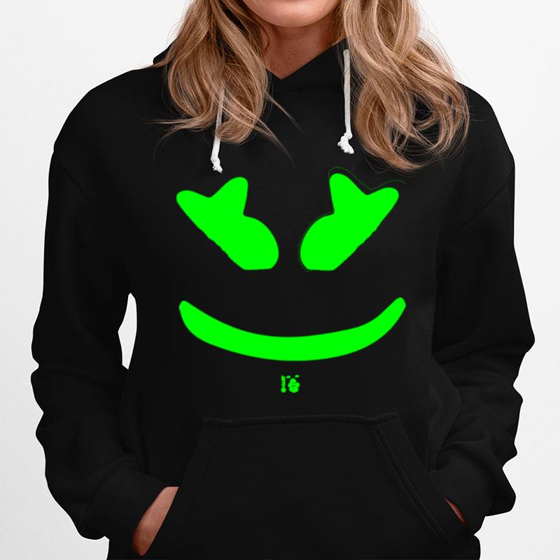 Angry Marshmallow Face Green Hoodie