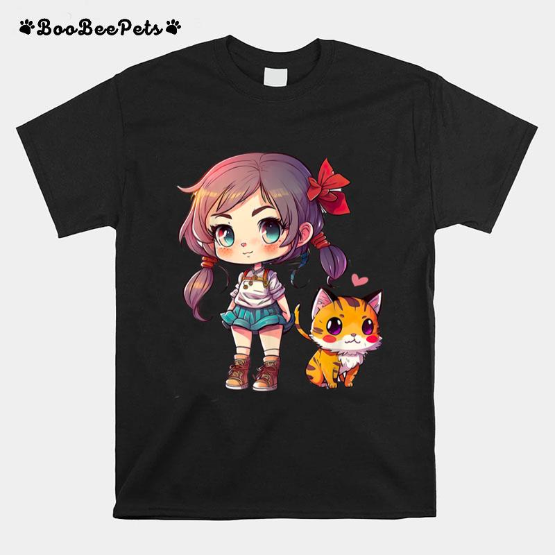 Anime and Cats Lover for Teen Manga kawaii Graphic Otaku T-Shirt