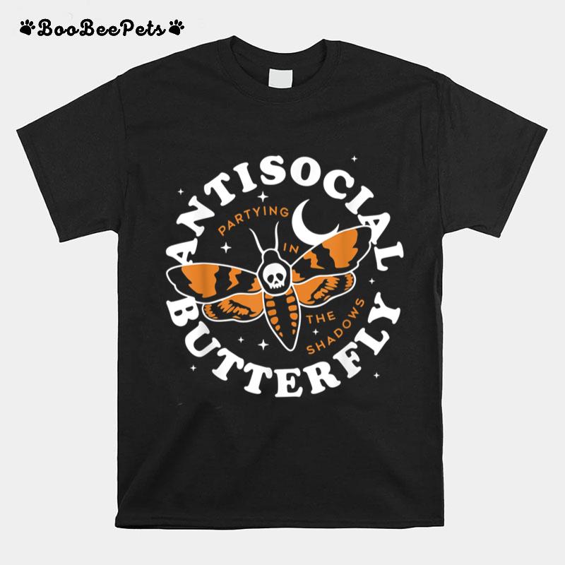 Antisocial Butterfly Partying In The Shadows Apparel T-Shirt