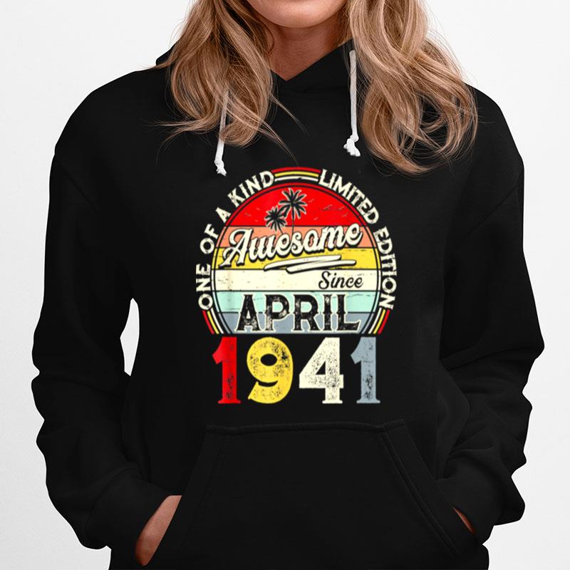 April 1941 Limited Edition Outfit Retro 80Th Bday Hoodie