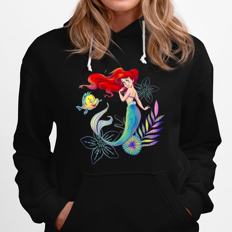 Ariel With Flounder Name Graphic Hoodie