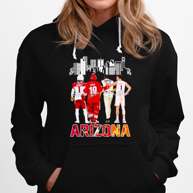 Arizona City Murray And Doan And Johnson And Booker Signatures Hoodie