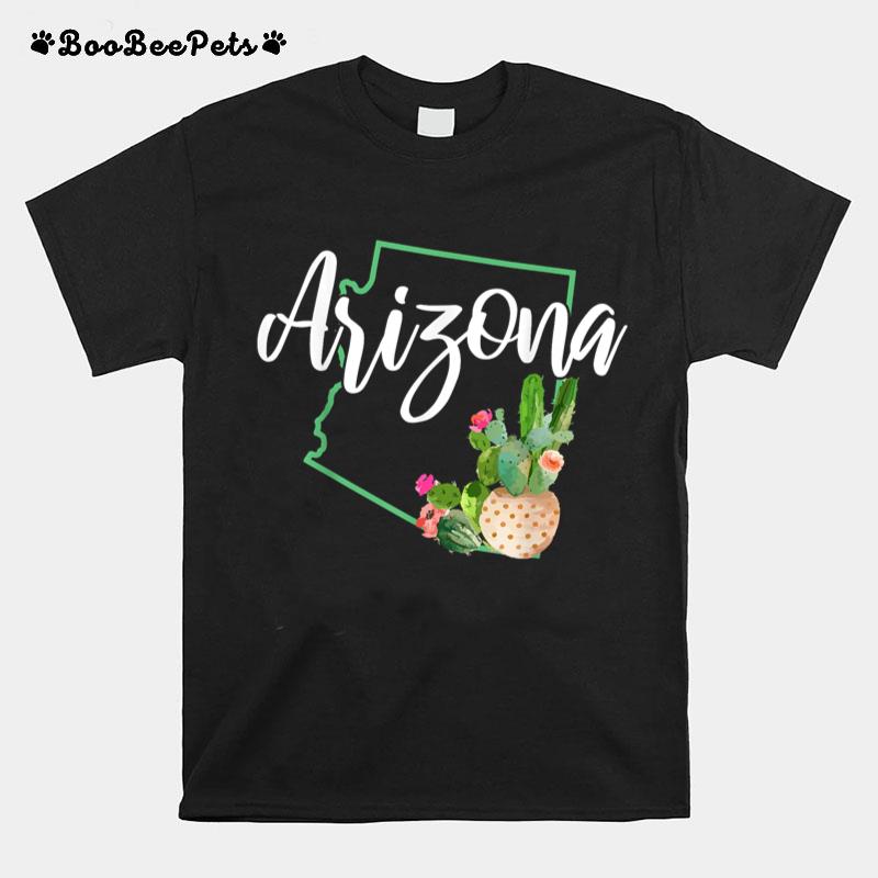Arizona Pride State Map Cactus Vintage Arizona T-Shirt