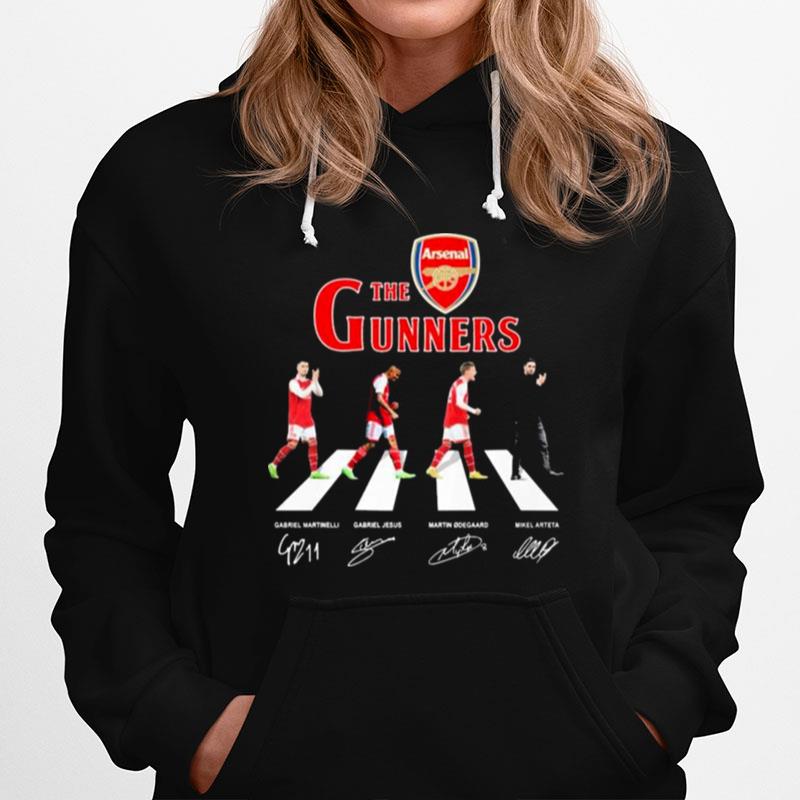 Arsenal The Gunners Abbey Road 2023 Signatures T-Shirt