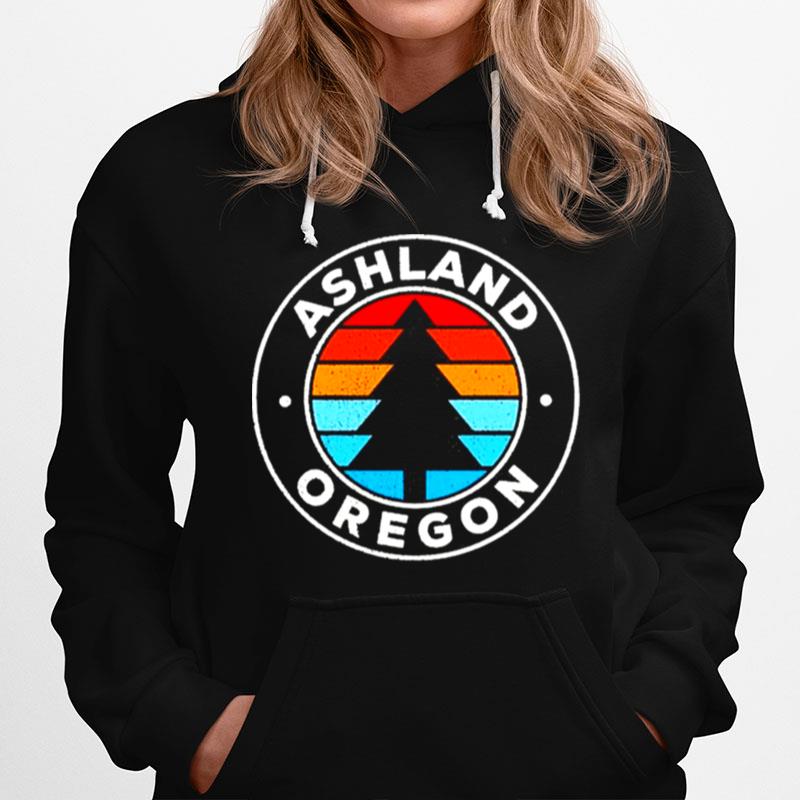 Ashland Oregon Or Vintage Graphic Retro Hoodie