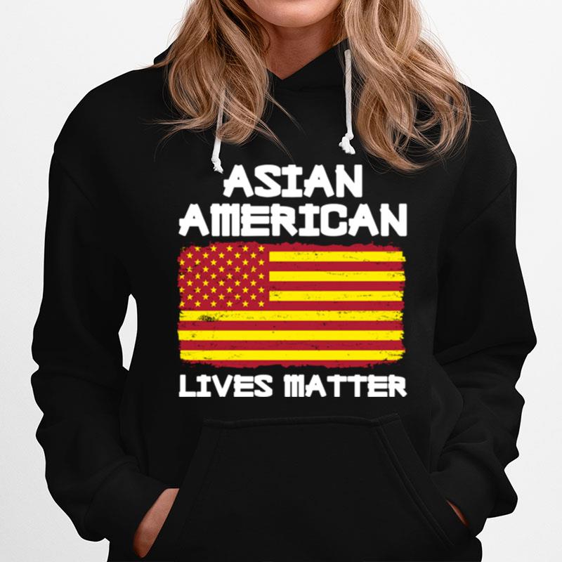 Asian American Lives Matter Aapi Pride Us Flag Proud Asian Hoodie