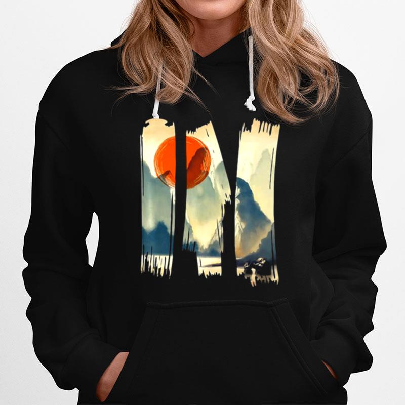 Asian Landscape Beautiful Print Graphic Urban Style Hoodie