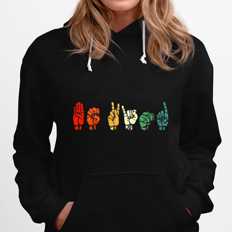 Asl Sign Language Black Live Matter Kindness Hoodie