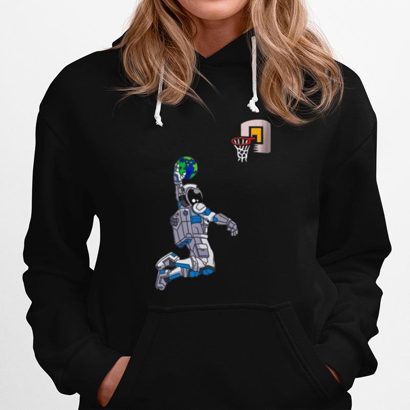 Astronaut Space Earth Dunking Basketball Hoodie