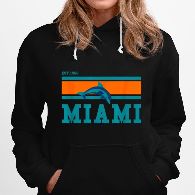Athletic Novelty Dolphin Miami Sports Team Est1966 T-Shirt