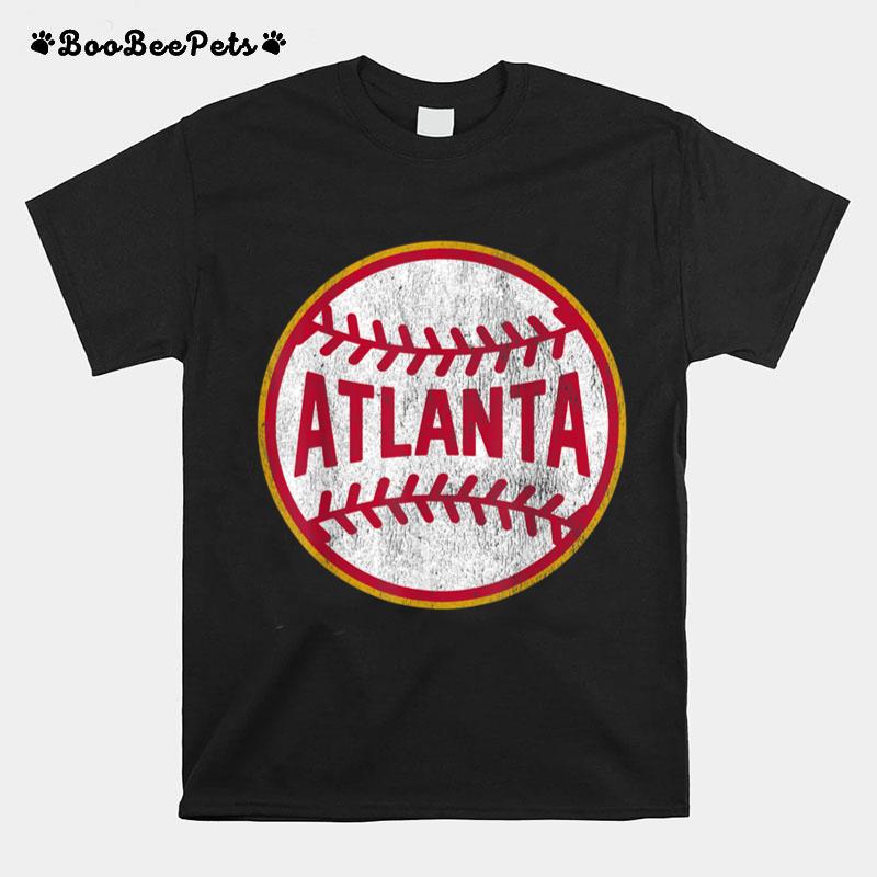 Atlanta Tee Vintage Baseball Throwback Retro Design T-Shirt