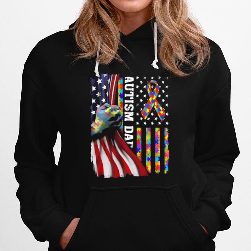 Autism American Flag Hoodie