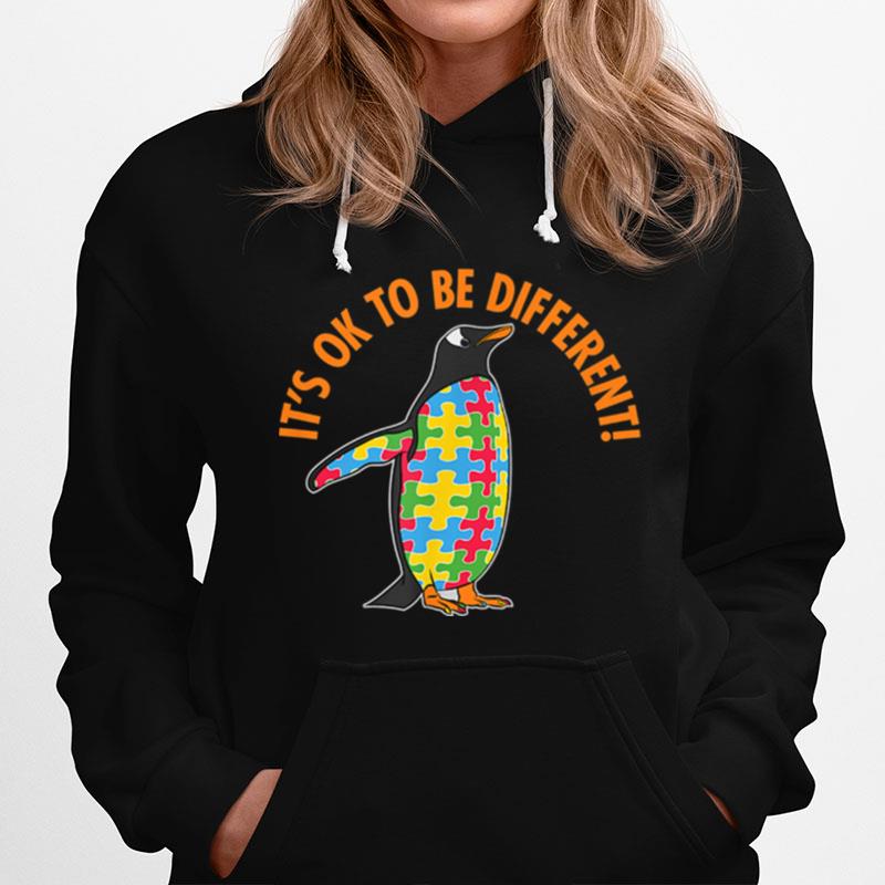 Autism Awareness Its Ok To Be Different Penguin T-Shirt