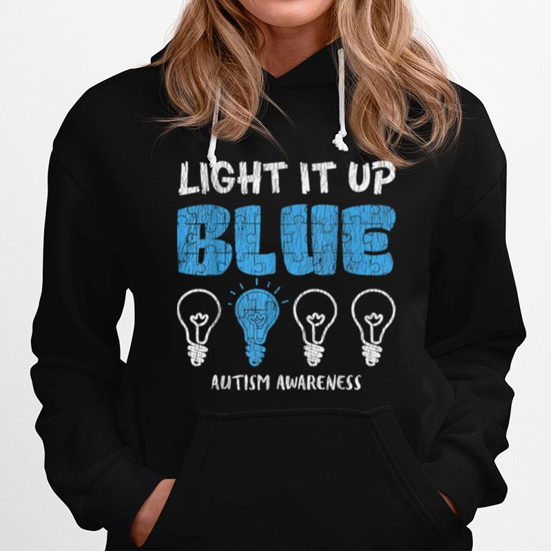 Autism Awareness Light It Up Blue Autistic Awareness Hoodie