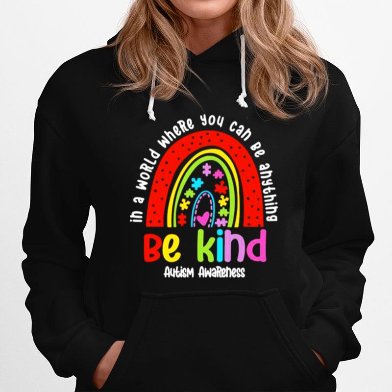 Autism Son Child Daughter Mom Be Kind Rainbow Hoodie