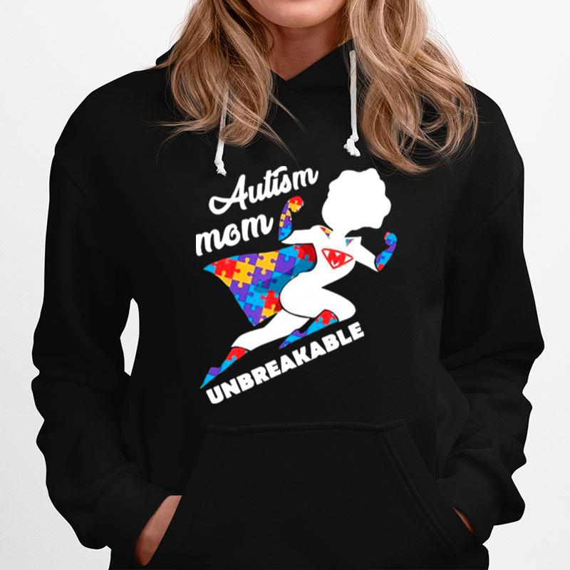 Autism Superhero With Autism Mom Unbreakable T-Shirt