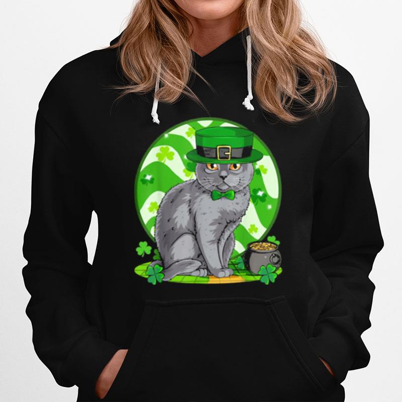 Awesome Chartreux Cat Leprechaun St. Patricks Day Hoodie