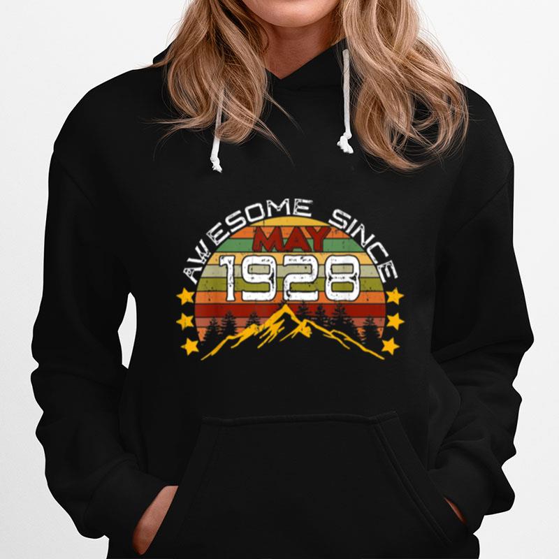 Awesome Since May 1928 93Rd Birthday 93 Years Old Hoodie