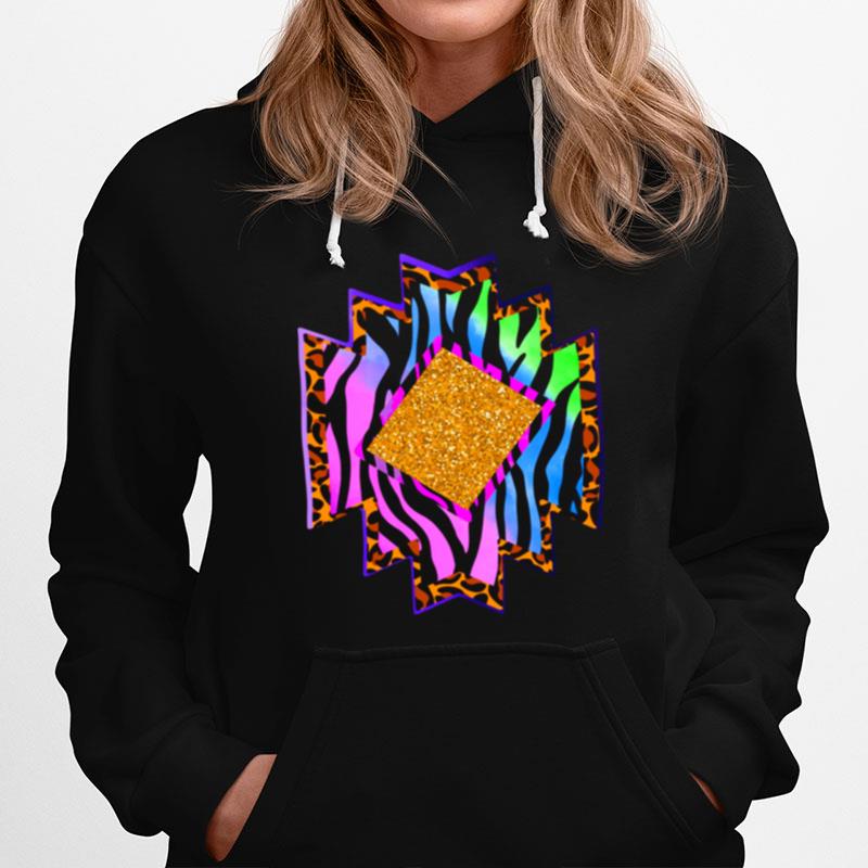 Aztec Country Shape Western Rodeo Cheetah Serape Hoodie