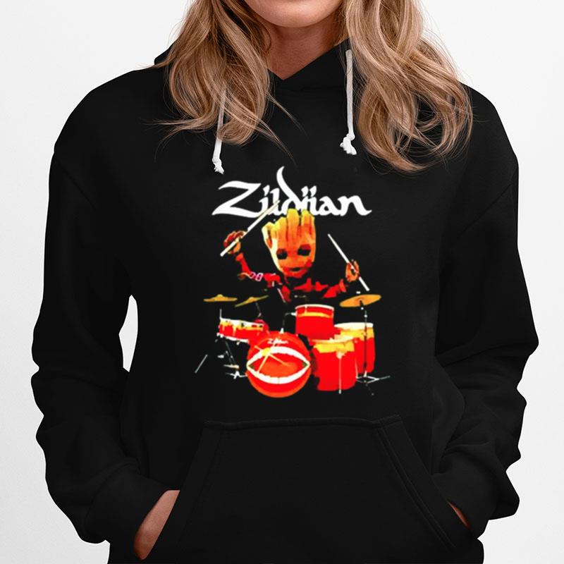 Baby Groot Playing Drum Avedis Zildjian T-Shirt