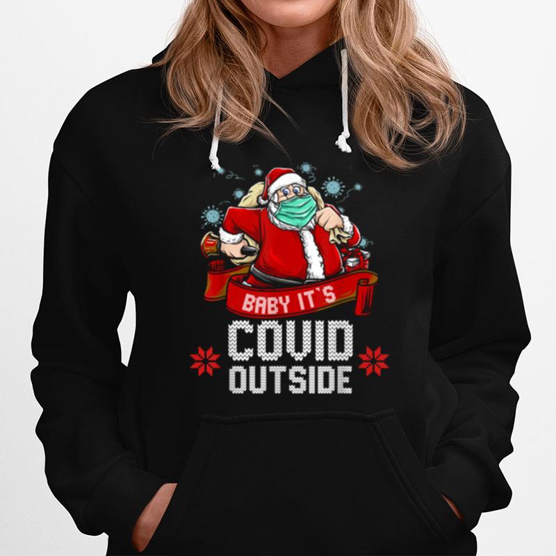 Baby Its Covid Outside Ugly Christmas Hoodie