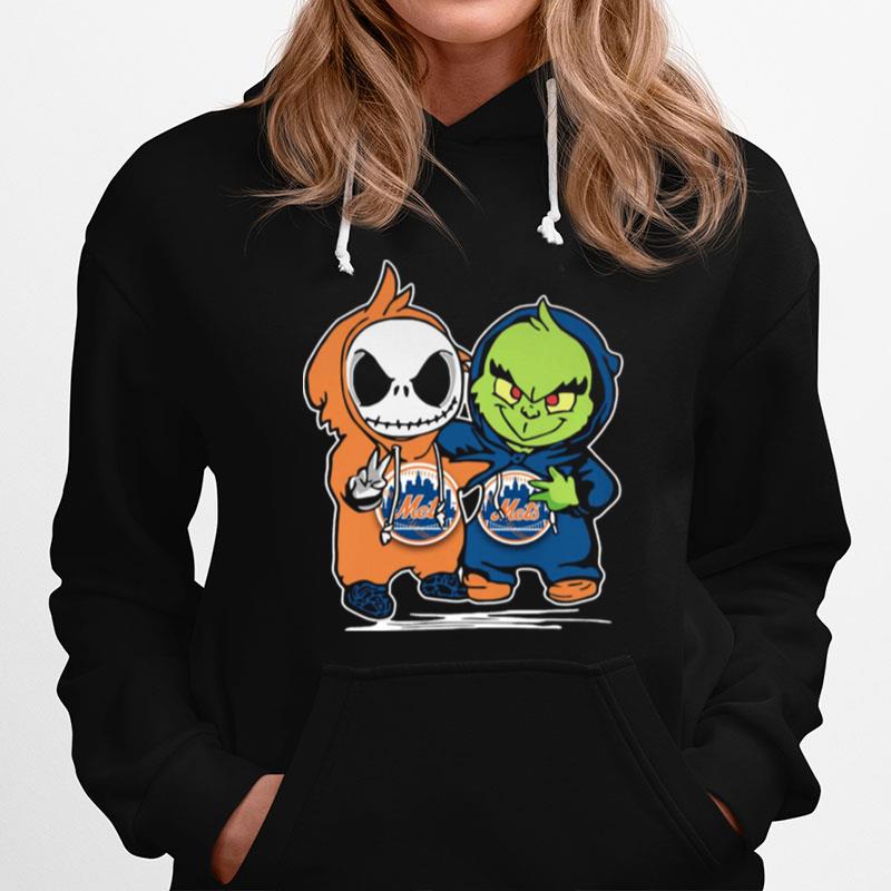 Baby Jack Skellington And Baby Grinch New York Mets T-Shirt