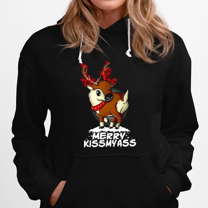 Baby Reindeer Merry Kiss My Ass Xmas T-Shirt