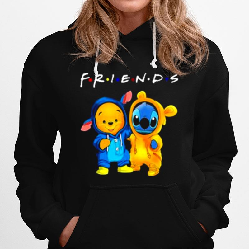 Baby Stitch And Baby Winnie The Pooh Friends Hoodie