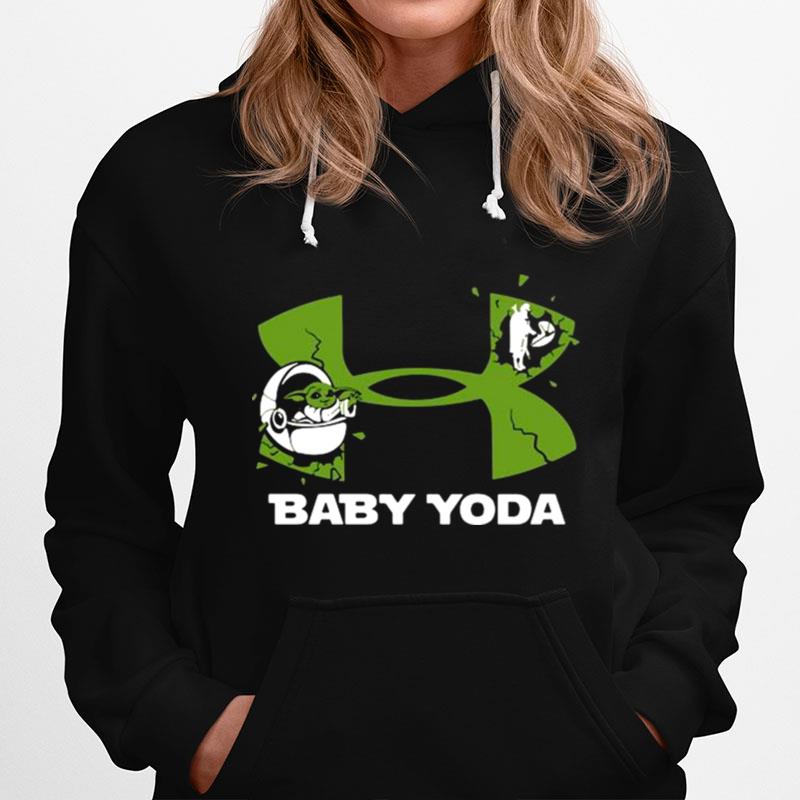 Baby Yoda And Mandalorian Under Armour T-Shirt