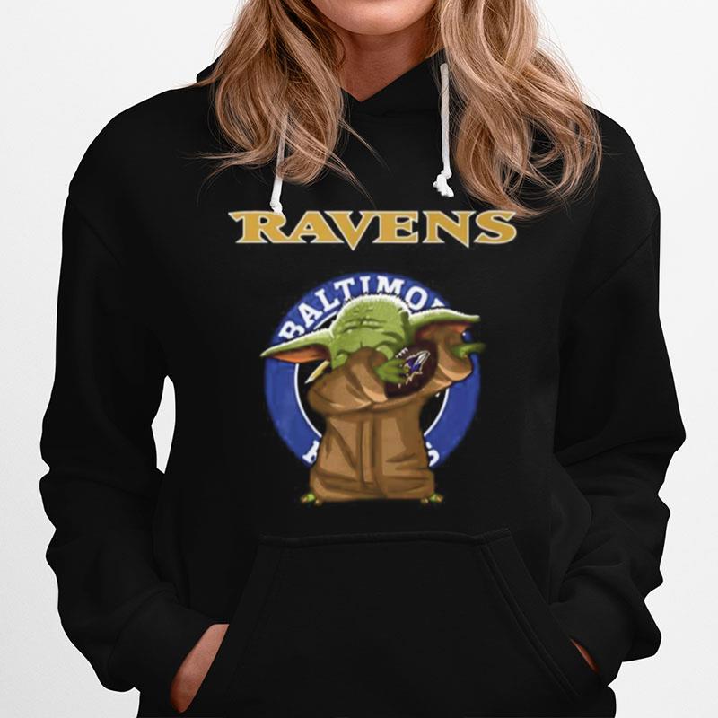 Baby Yoda Baltimore Ravens Football T-Shirt