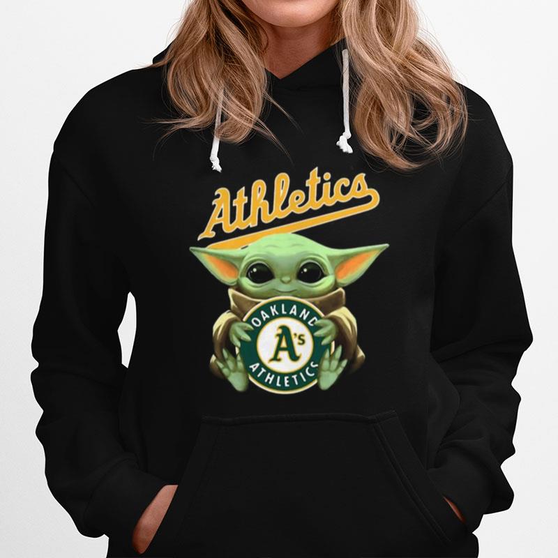 Baby Yoda Hug Oakland Athletics Baseball Hoodie