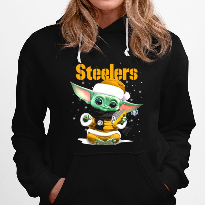 Baby Yoda Pittsburgh Steelers Football Christmas T-Shirt