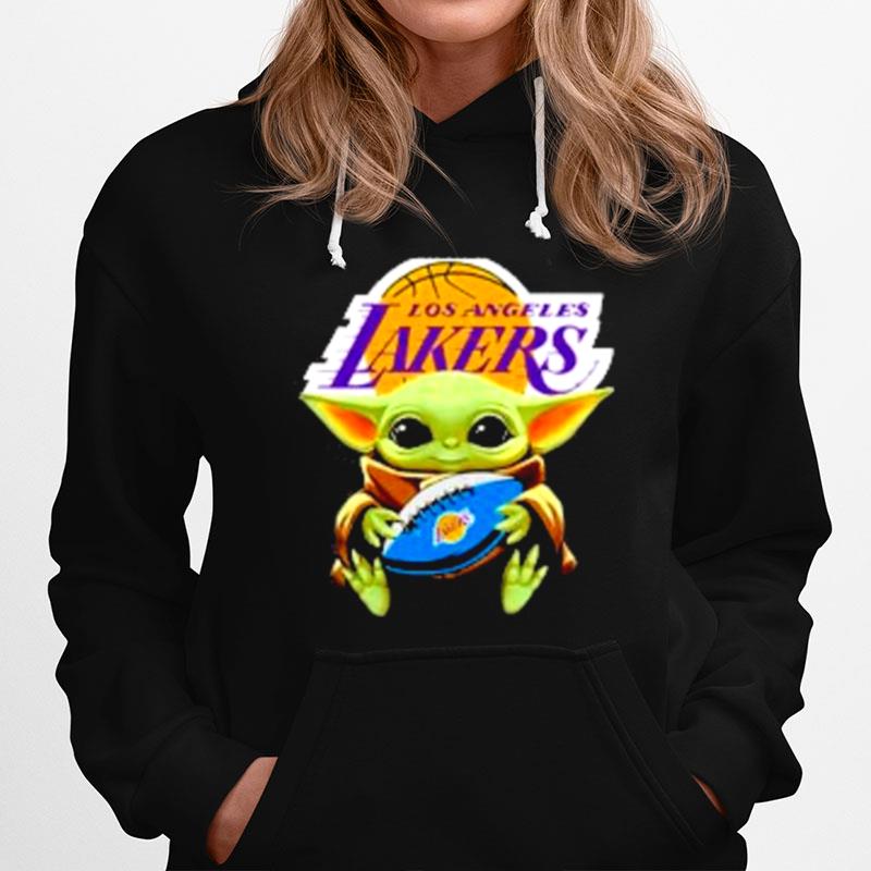 Baby Yoda Rugby Los Angeles Lakers Basketball T-Shirt