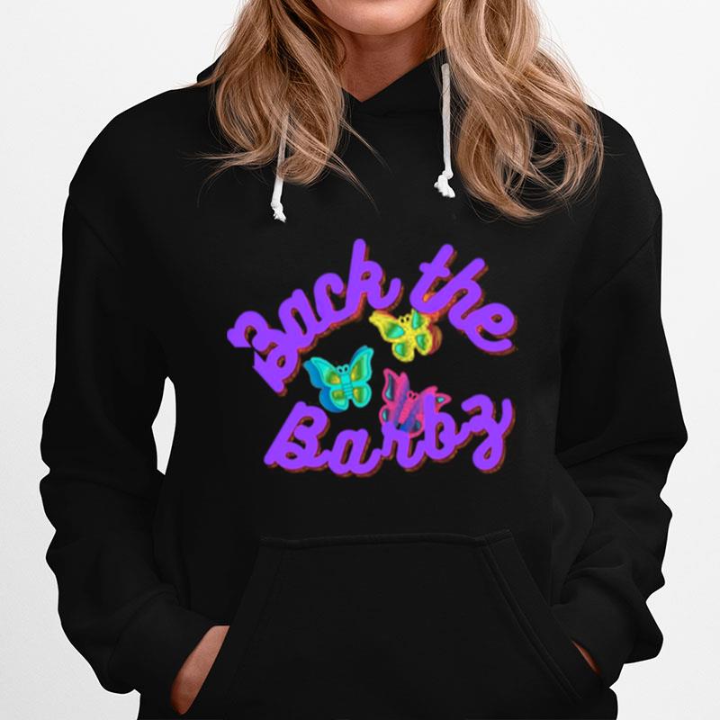 Back The Barbz Nicki Minaj With Butterflies Design Hoodie