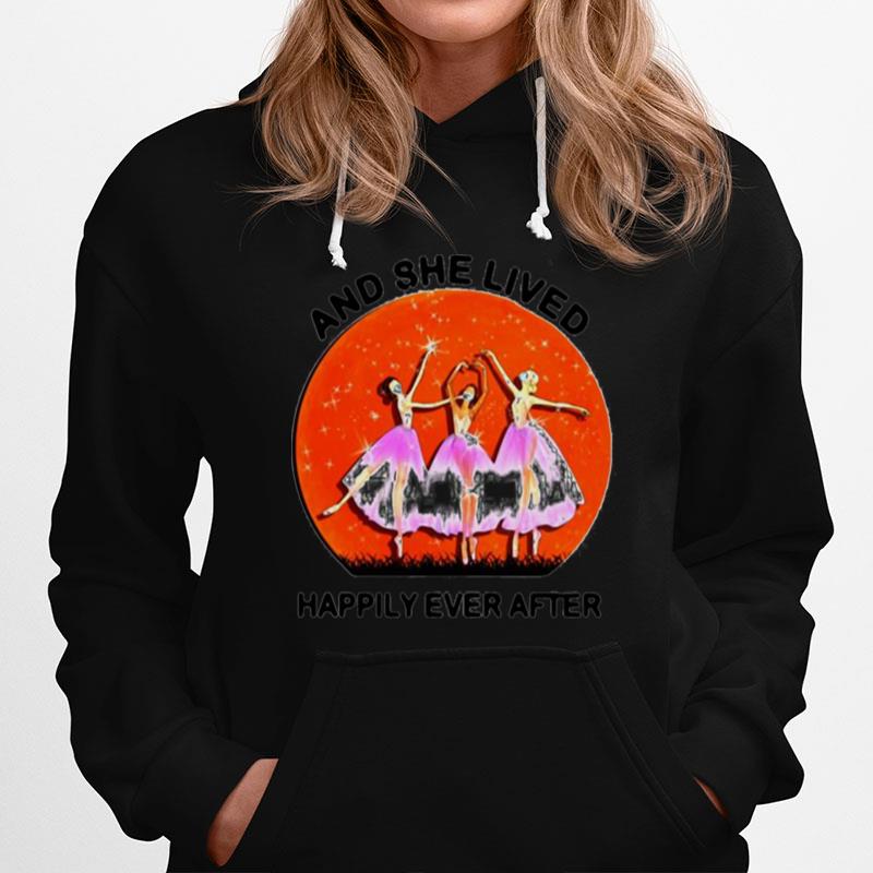 Ballet Girls Mask And She Lived Happily Ever After Halloween Hoodie