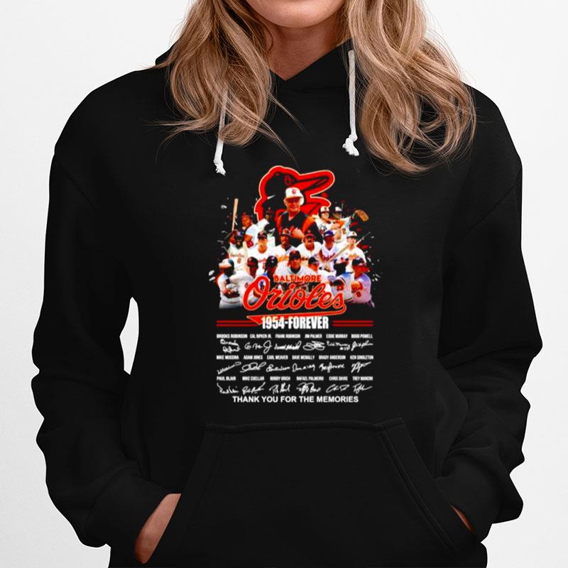 Baltimore Orioles 1954 Forever Thank You For The Memories Signatures Hoodie