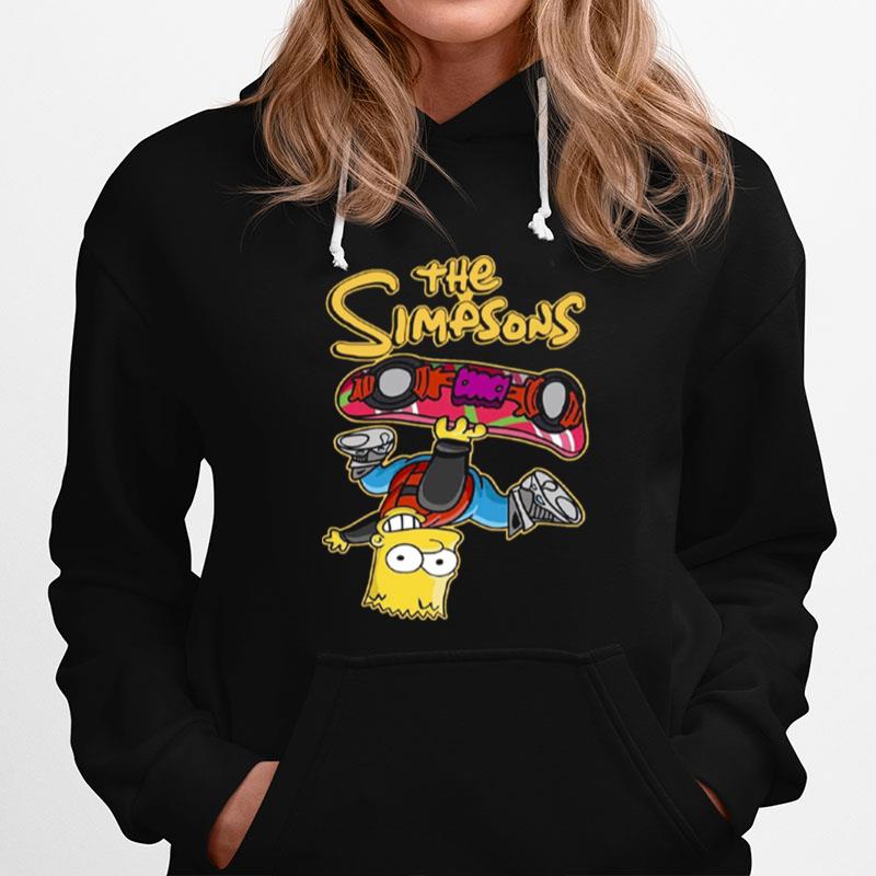 Bart Simpson And The Skateboard The Simpsons Copy Hoodie